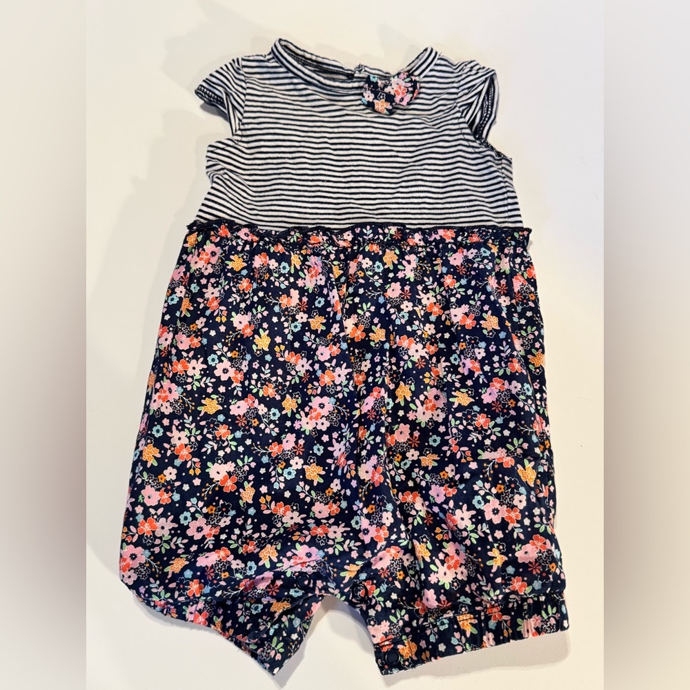 Carter's Blue and White Romper